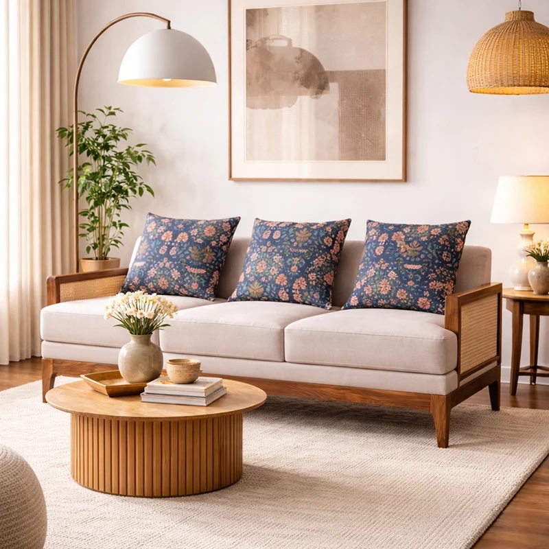 3-seater rattan sofa set