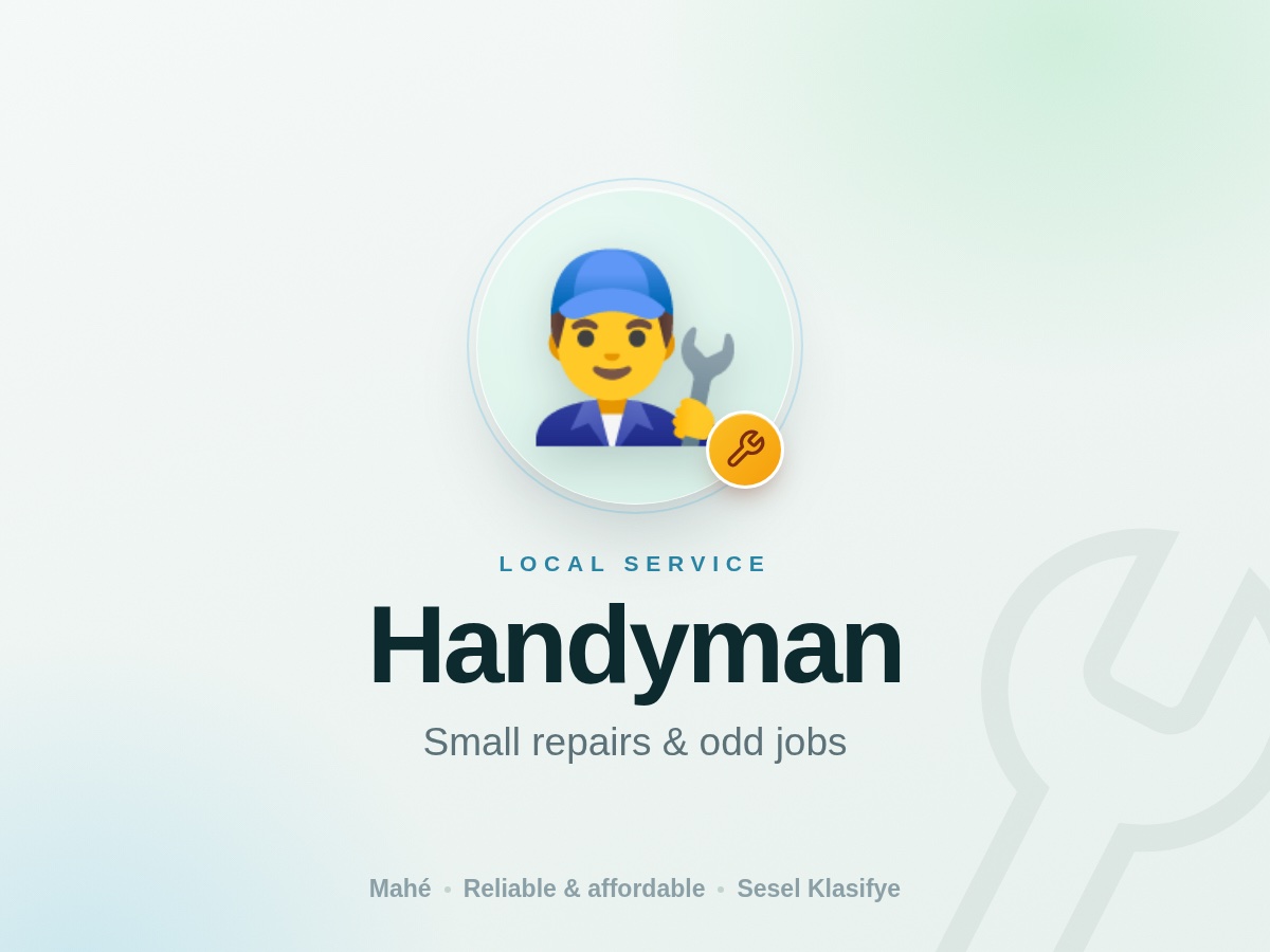 Handyman — small repairs & odd jobs